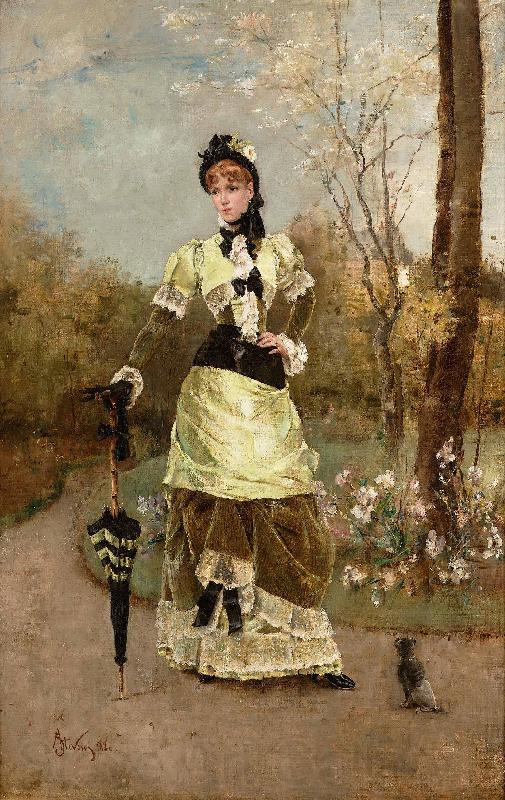 Alfred Stevens La Parisienne Norge oil painting art